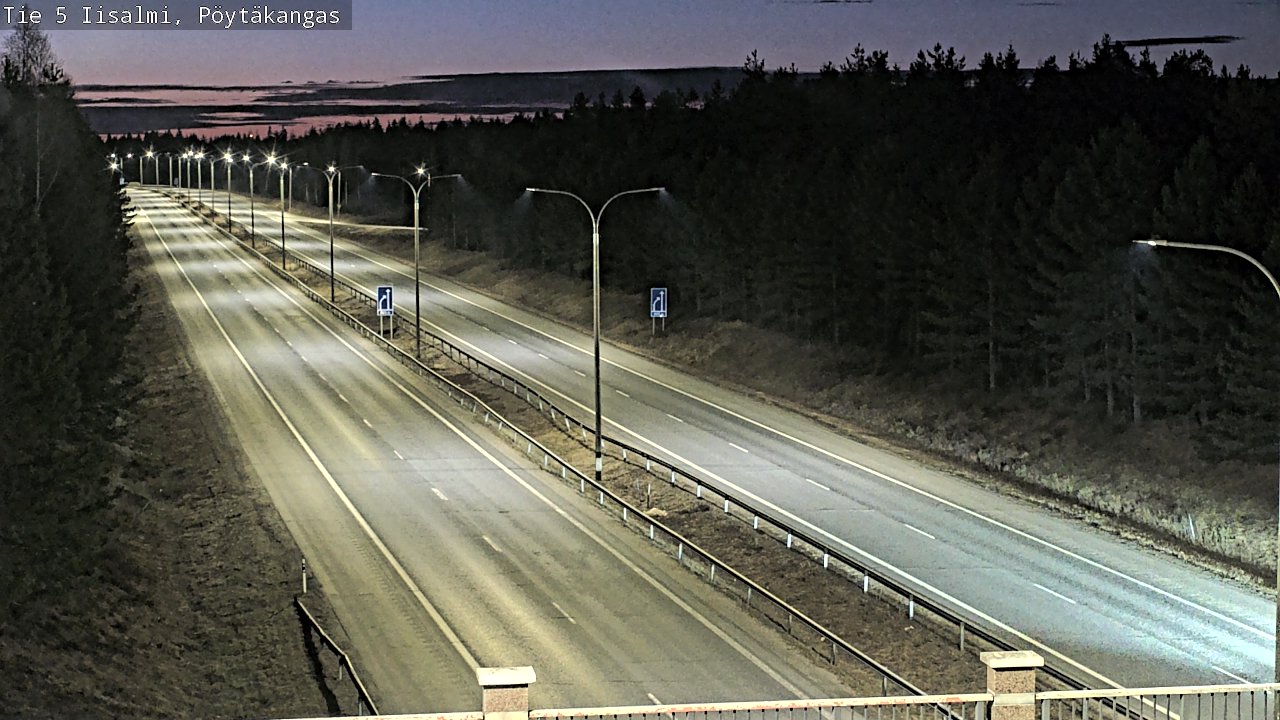 Weather Camera Image Road 5 Iisalmi, Pöytäkangas, Iisalmi, Pohjois-Savo