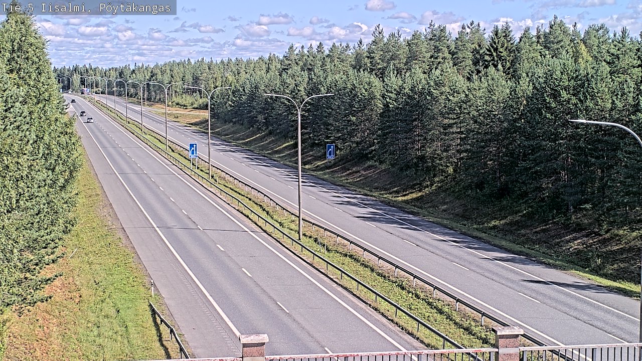 Weather Camera Image Road 5 Iisalmi, Pöytäkangas, Iisalmi, Pohjois-Savo