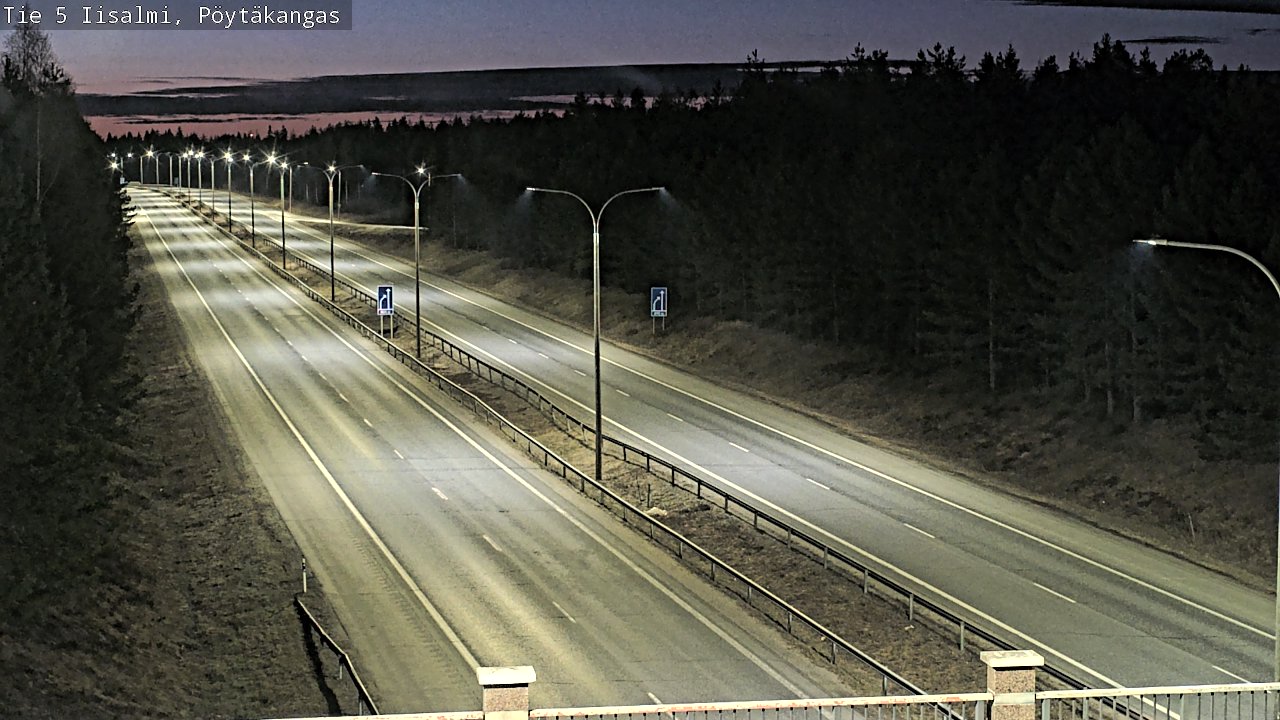 Weather Camera Image Road 5 Iisalmi, Pöytäkangas, Iisalmi, Pohjois-Savo