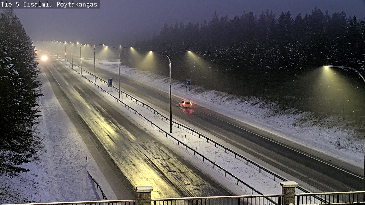 Weather Camera Image Road 5 Iisalmi, Pöytäkangas, Iisalmi, Pohjois-Savo