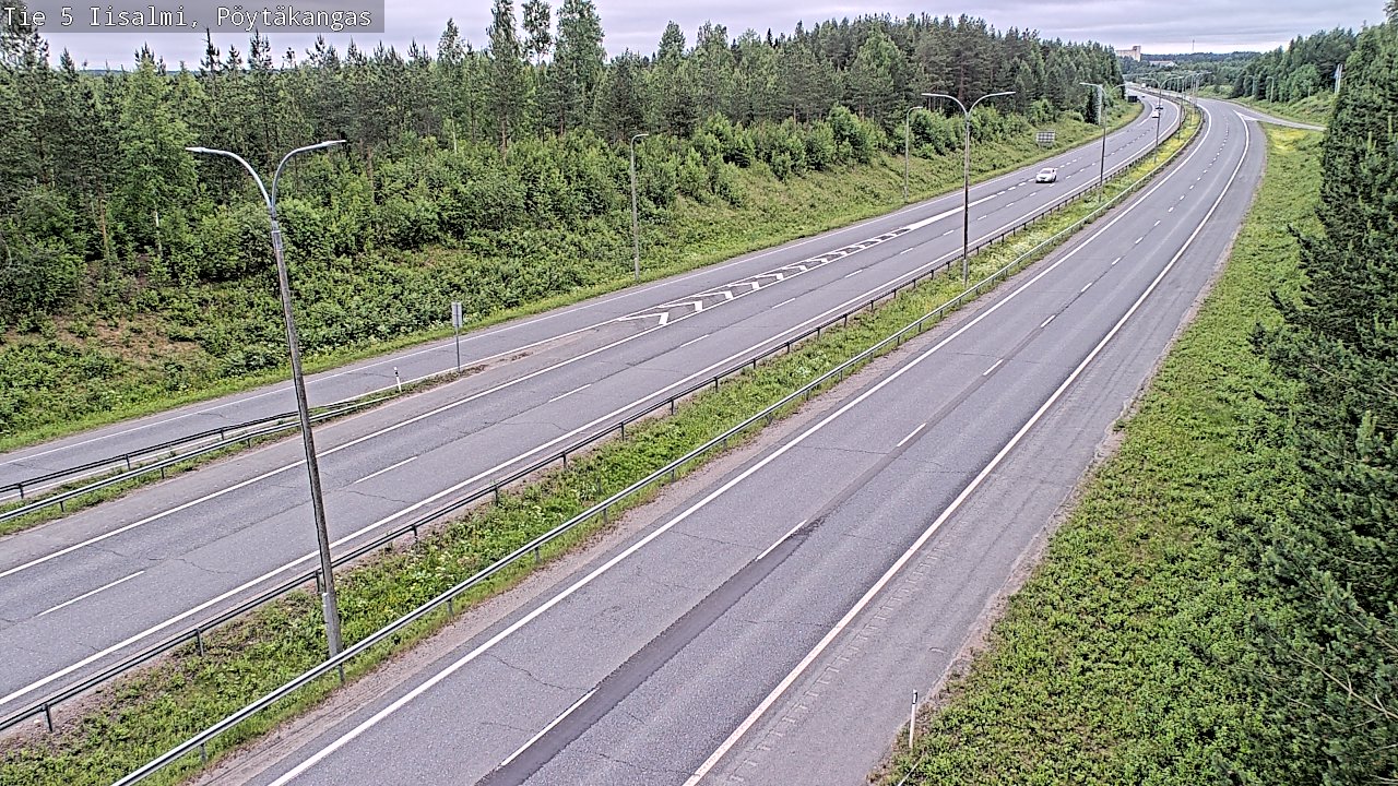 Weather Camera Image Road 5 Iisalmi, Pöytäkangas, Iisalmi, Pohjois-Savo