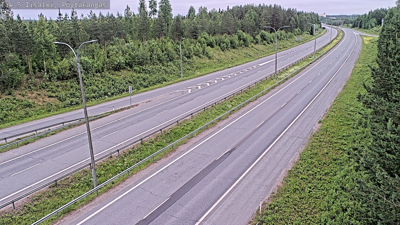 Weather Camera Image Road 5 Iisalmi, Pöytäkangas, Iisalmi, Pohjois-Savo