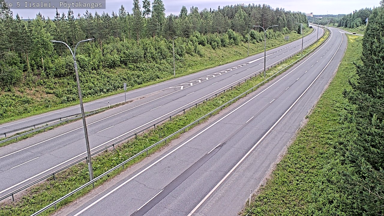 Weather Camera Image Road 5 Iisalmi, Pöytäkangas, Iisalmi, Pohjois-Savo