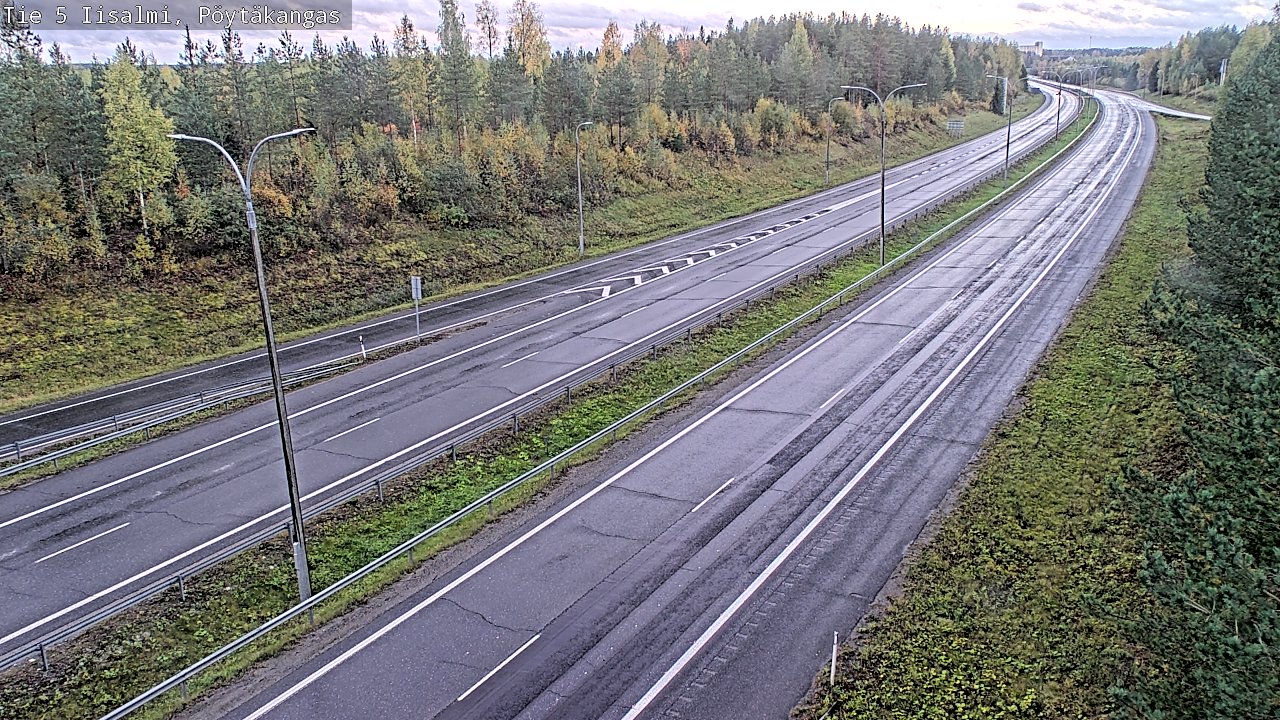 Weather Camera Image Road 5 Iisalmi, Pöytäkangas, Iisalmi, Pohjois-Savo