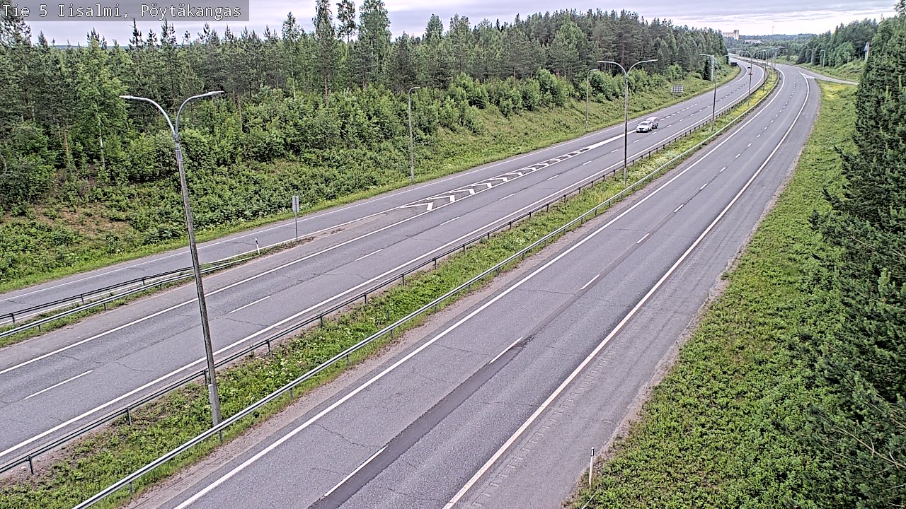Weather Camera Image Road 5 Iisalmi, Pöytäkangas, Iisalmi, Pohjois-Savo