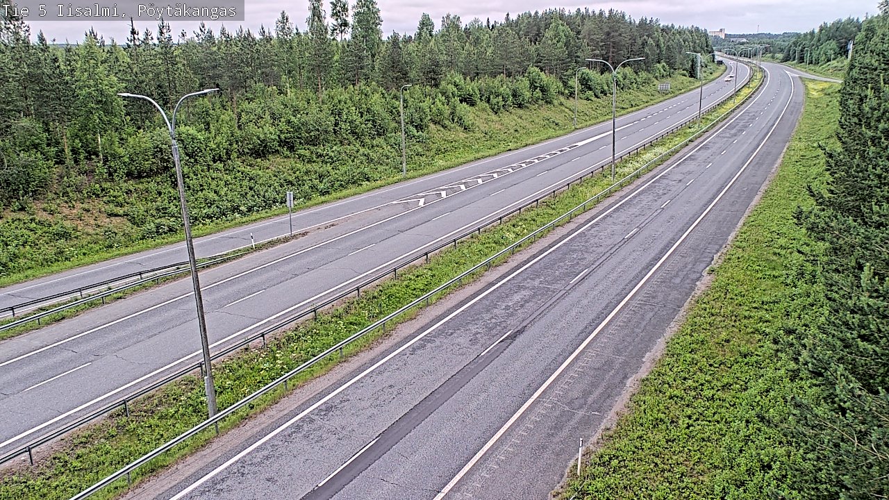 Weather Camera Image Road 5 Iisalmi, Pöytäkangas, Iisalmi, Pohjois-Savo