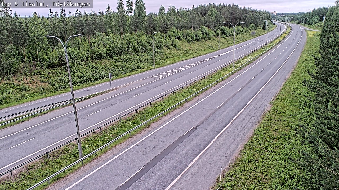 Weather Camera Image Road 5 Iisalmi, Pöytäkangas, Iisalmi, Pohjois-Savo