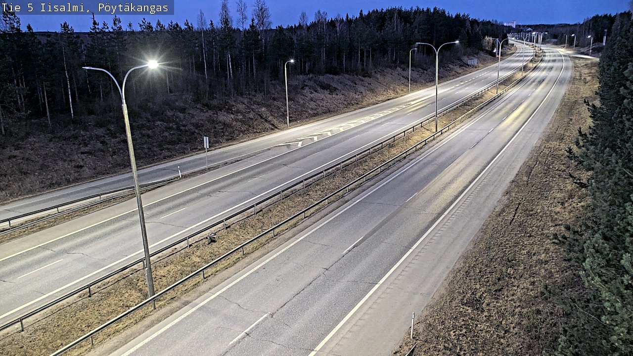 Weather Camera Image Road 5 Iisalmi, Pöytäkangas, Iisalmi, Pohjois-Savo