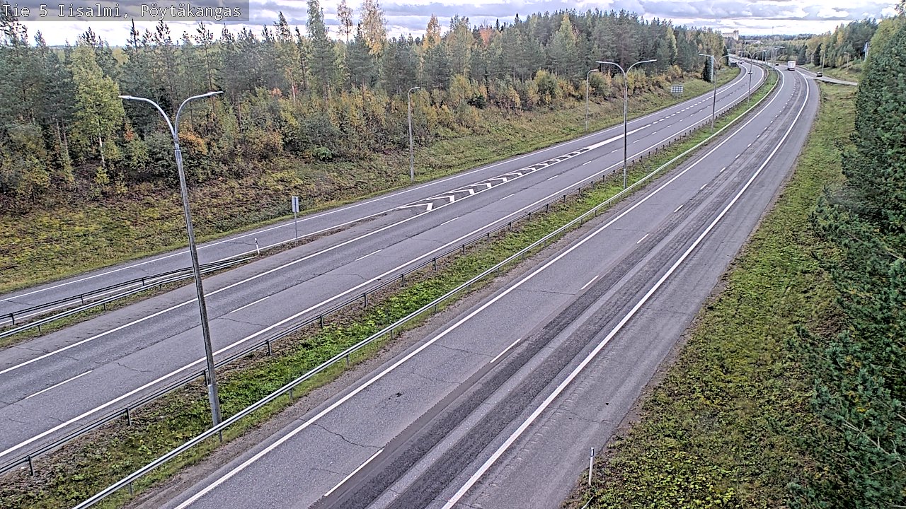 Weather Camera Image Road 5 Iisalmi, Pöytäkangas, Iisalmi, Pohjois-Savo