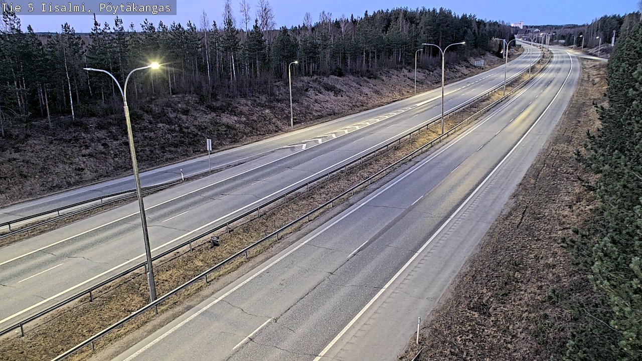 Weather Camera Image Road 5 Iisalmi, Pöytäkangas, Iisalmi, Pohjois-Savo