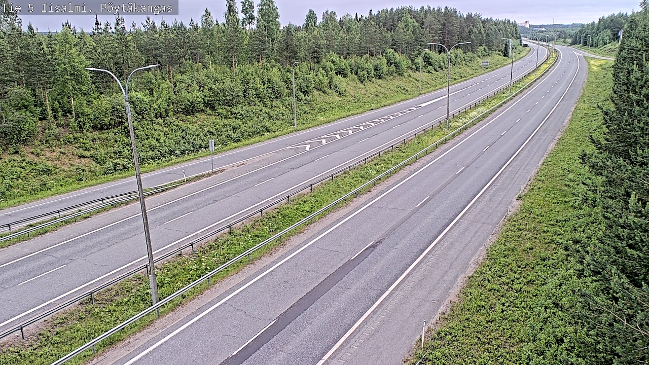 Weather Camera Image Road 5 Iisalmi, Pöytäkangas, Iisalmi, Pohjois-Savo