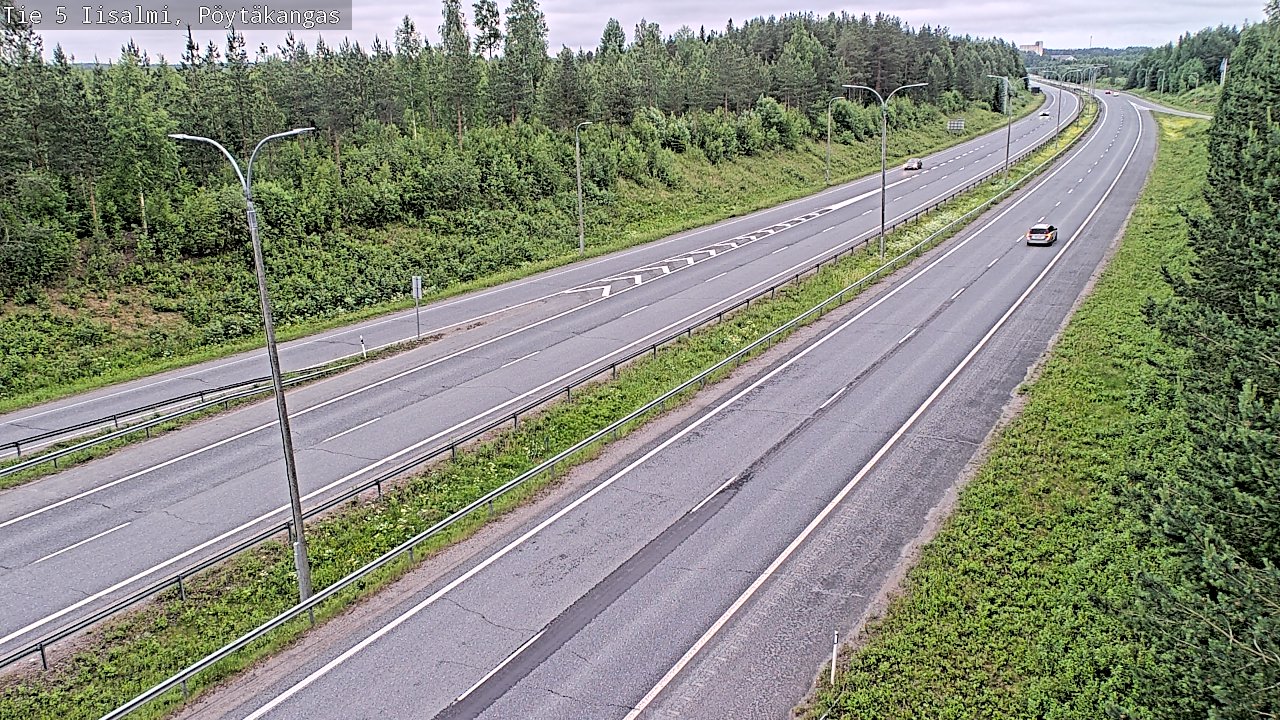 Weather Camera Image Road 5 Iisalmi, Pöytäkangas, Iisalmi, Pohjois-Savo