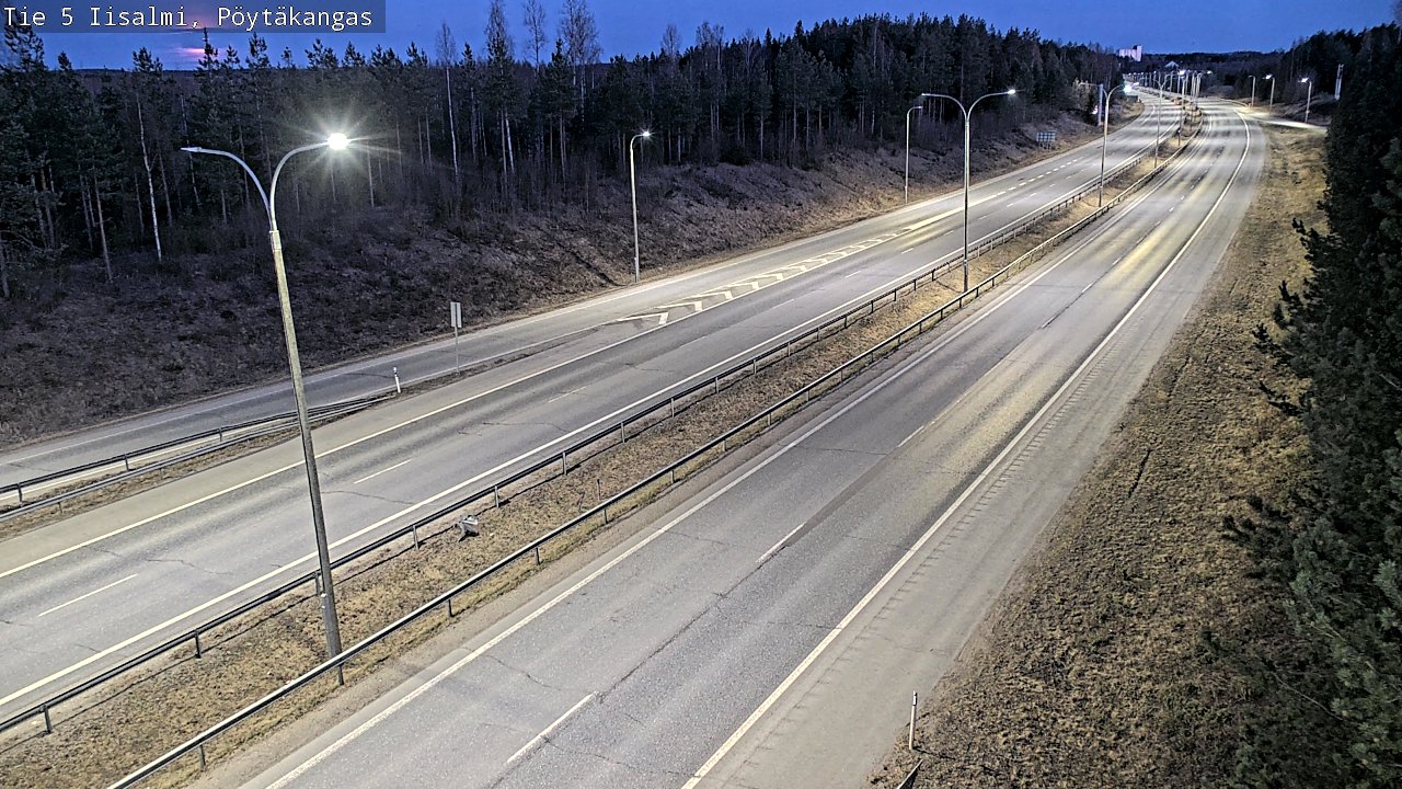 Weather Camera Image Väg 5 Idensalmi, Pöytäkangas, Iisalmi, Pohjois-Savo