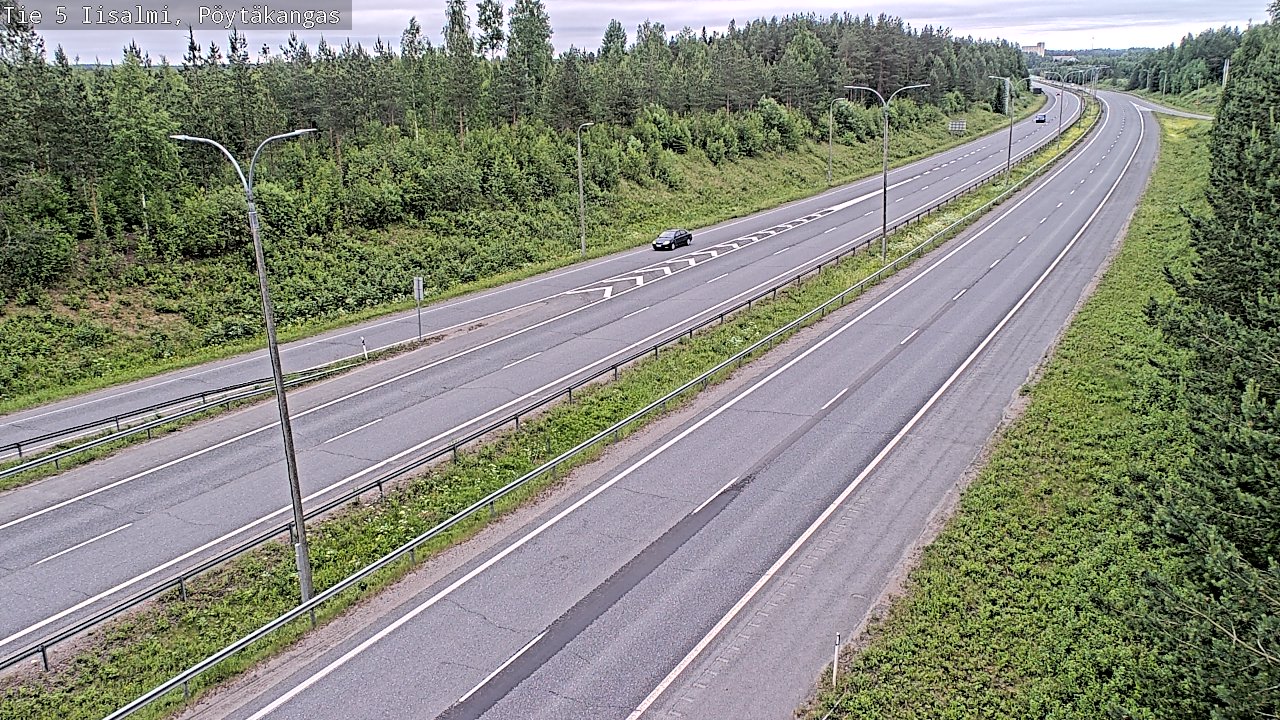 Weather Camera Image Road 5 Iisalmi, Pöytäkangas, Iisalmi, Pohjois-Savo