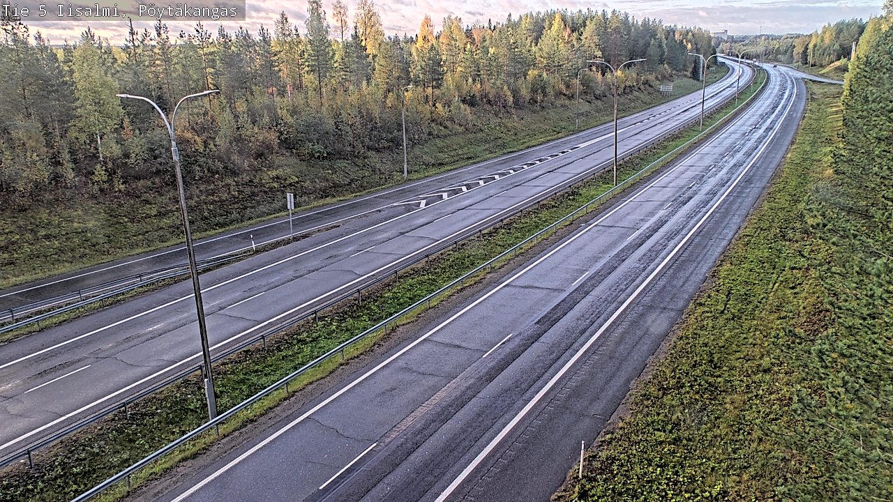 Weather Camera Image Road 5 Iisalmi, Pöytäkangas, Iisalmi, Pohjois-Savo