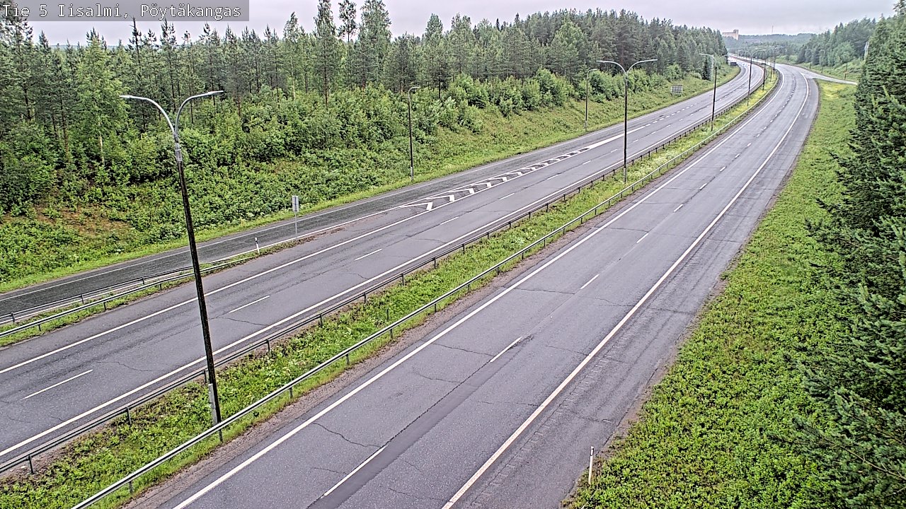 Weather Camera Image Road 5 Iisalmi, Pöytäkangas, Iisalmi, Pohjois-Savo