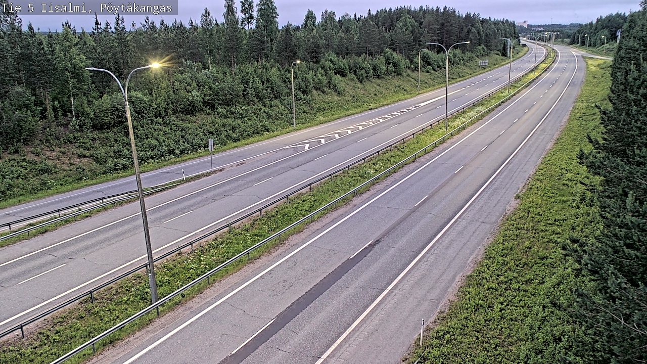 Weather Camera Image Road 5 Iisalmi, Pöytäkangas, Iisalmi, Pohjois-Savo