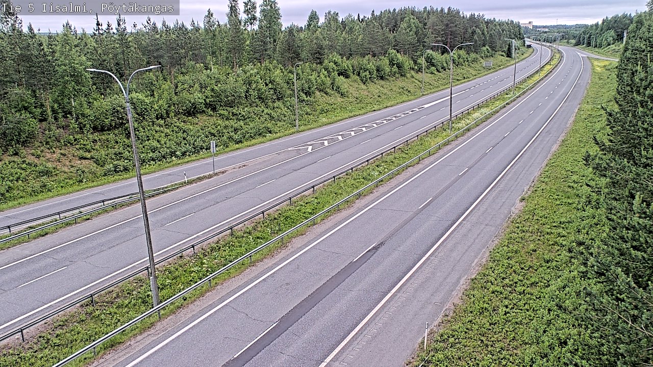 Weather Camera Image Road 5 Iisalmi, Pöytäkangas, Iisalmi, Pohjois-Savo