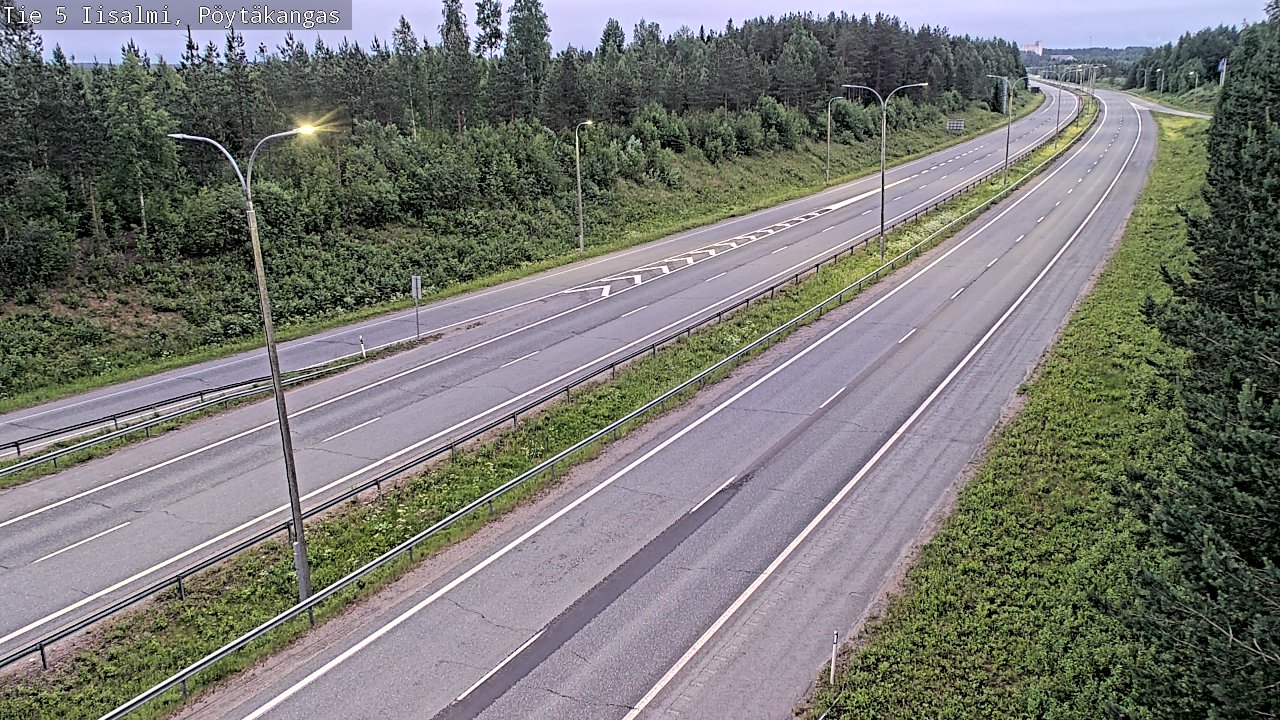 Weather Camera Image Road 5 Iisalmi, Pöytäkangas, Iisalmi, Pohjois-Savo
