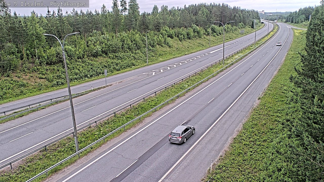 Weather Camera Image Road 5 Iisalmi, Pöytäkangas, Iisalmi, Pohjois-Savo