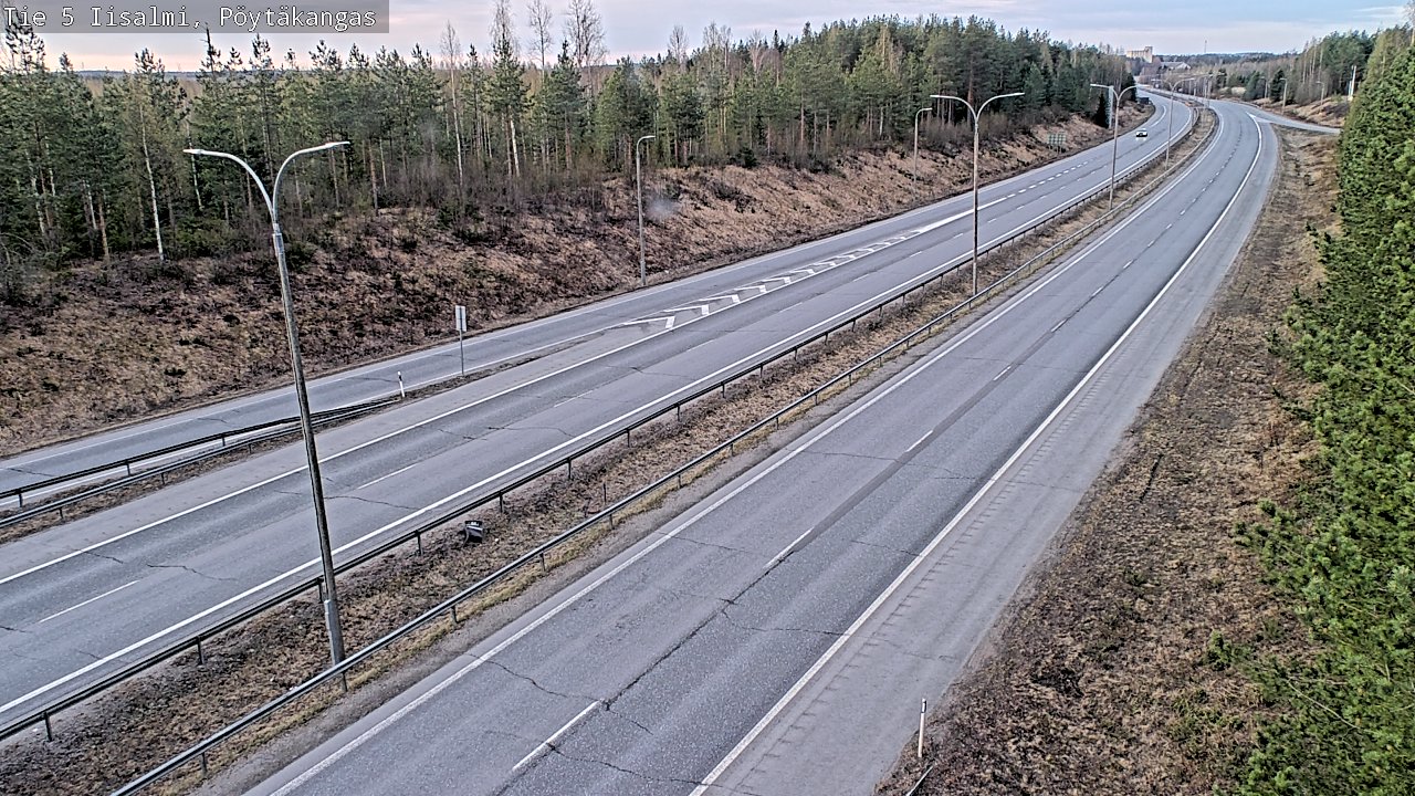 Weather Camera Image Road 5 Iisalmi, Pöytäkangas, Iisalmi, Pohjois-Savo
