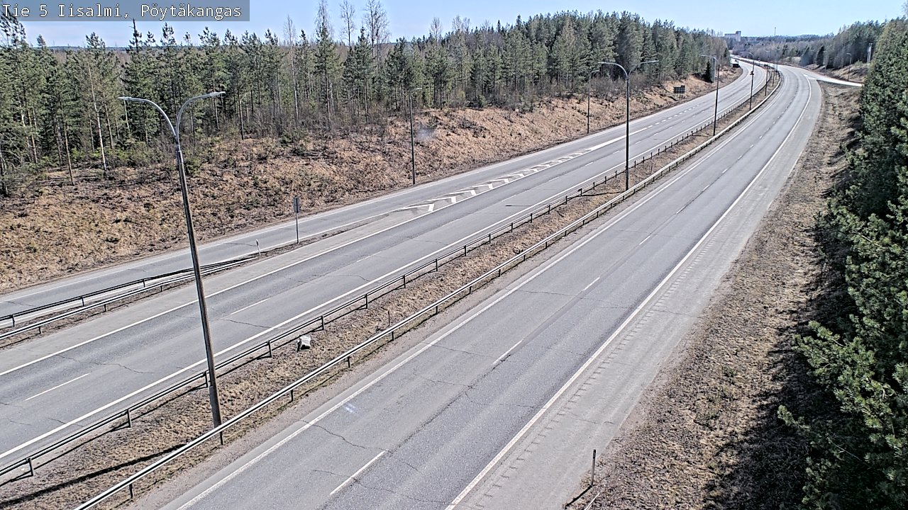 Weather Camera Image Väg 5 Idensalmi, Pöytäkangas, Iisalmi, Pohjois-Savo