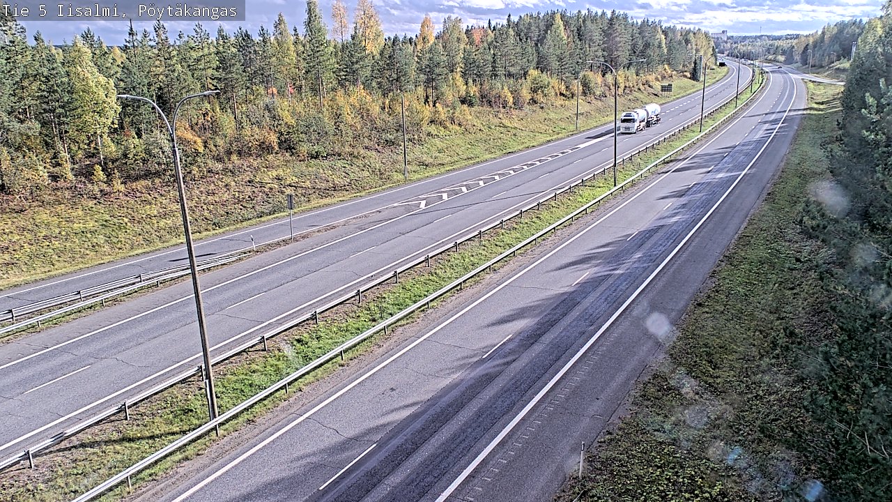 Weather Camera Image Road 5 Iisalmi, Pöytäkangas, Iisalmi, Pohjois-Savo