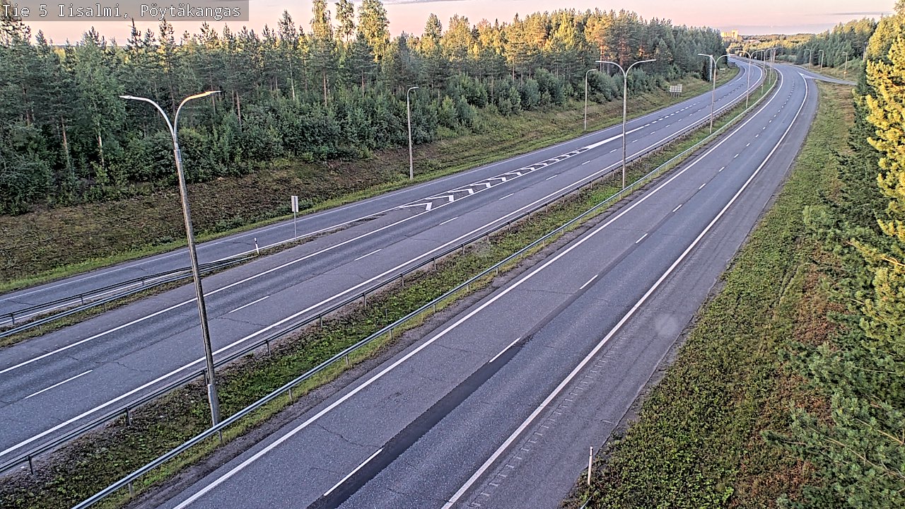 Weather Camera Image Road 5 Iisalmi, Pöytäkangas, Iisalmi, Pohjois-Savo