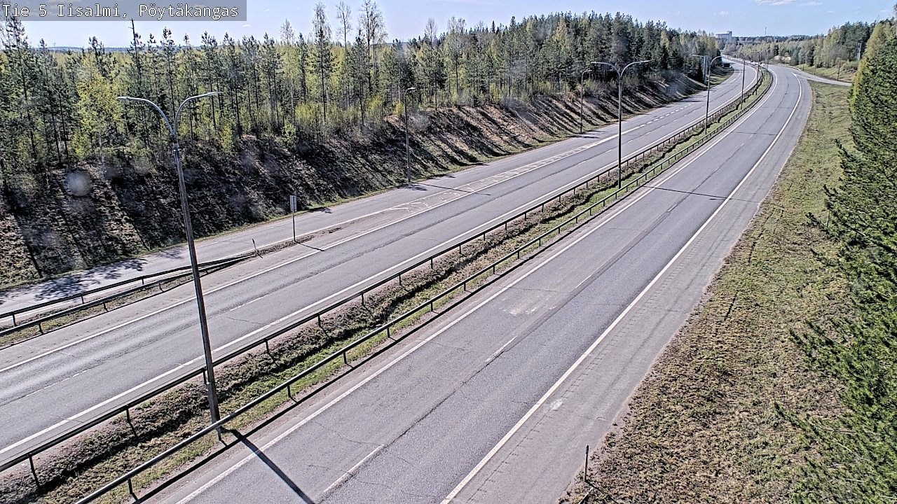 Weather Camera Image Road 5 Iisalmi, Pöytäkangas, Iisalmi, Pohjois-Savo