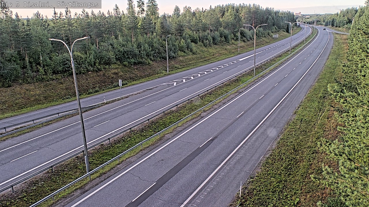 Weather Camera Image Road 5 Iisalmi, Pöytäkangas, Iisalmi, Pohjois-Savo