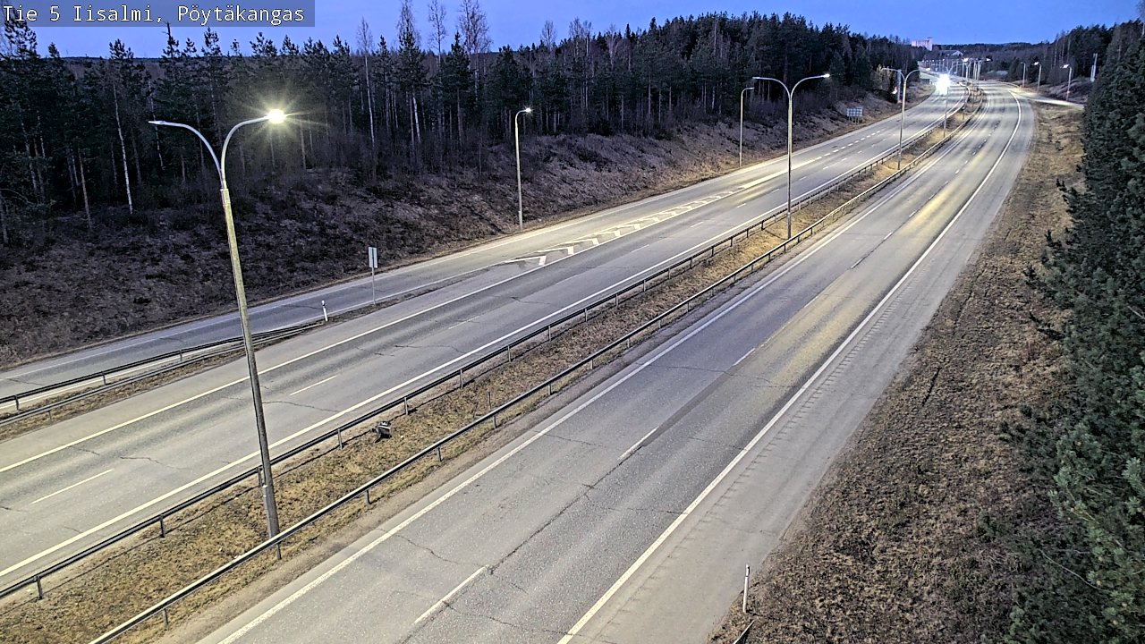 Weather Camera Image Road 5 Iisalmi, Pöytäkangas, Iisalmi, Pohjois-Savo
