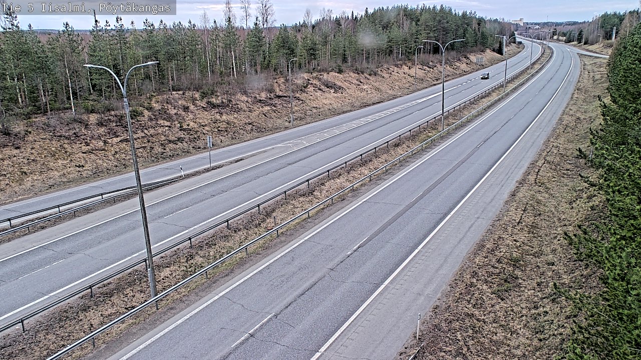 Weather Camera Image Road 5 Iisalmi, Pöytäkangas, Iisalmi, Pohjois-Savo