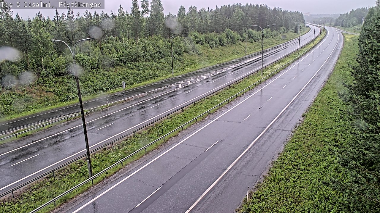 Weather Camera Image Road 5 Iisalmi, Pöytäkangas, Iisalmi, Pohjois-Savo