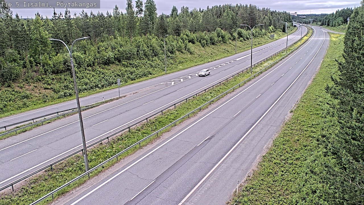 Weather Camera Image Road 5 Iisalmi, Pöytäkangas, Iisalmi, Pohjois-Savo