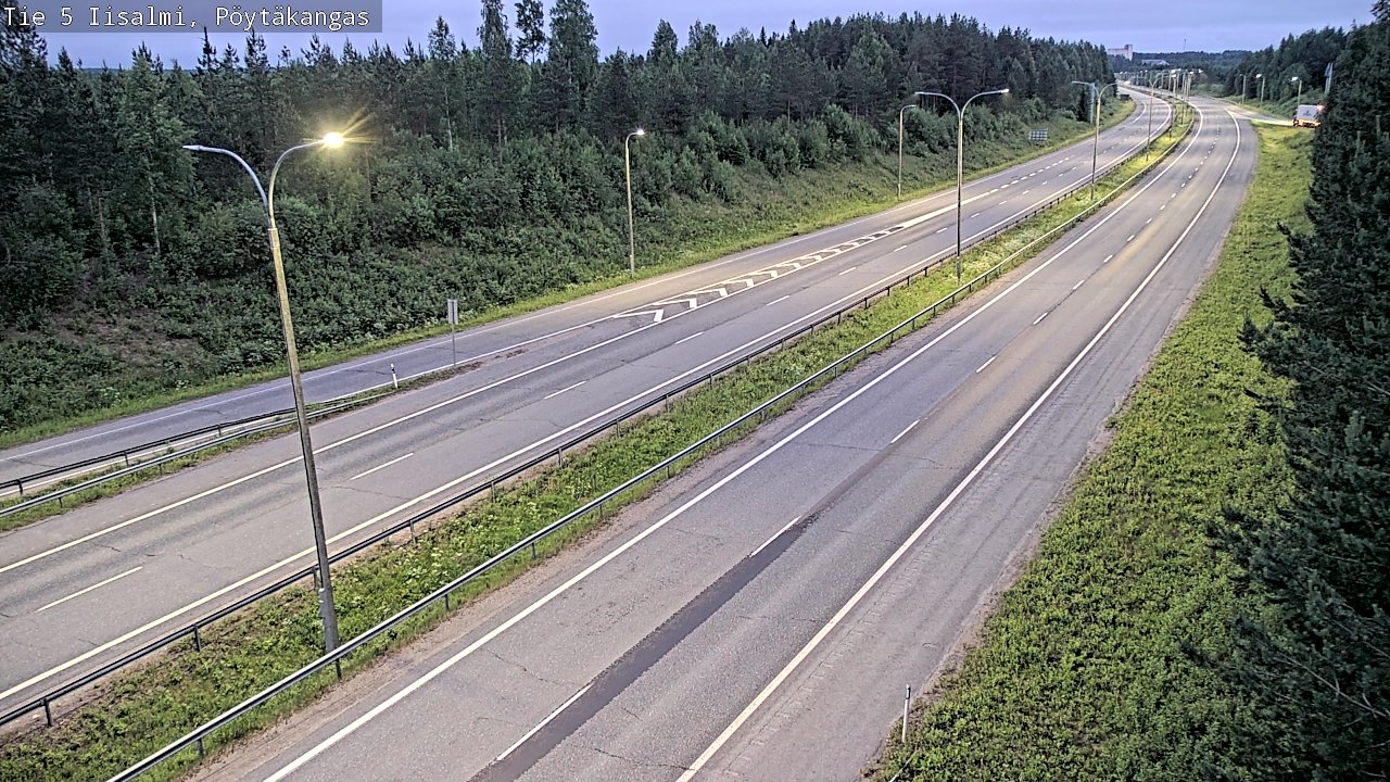 Weather Camera Image Road 5 Iisalmi, Pöytäkangas, Iisalmi, Pohjois-Savo