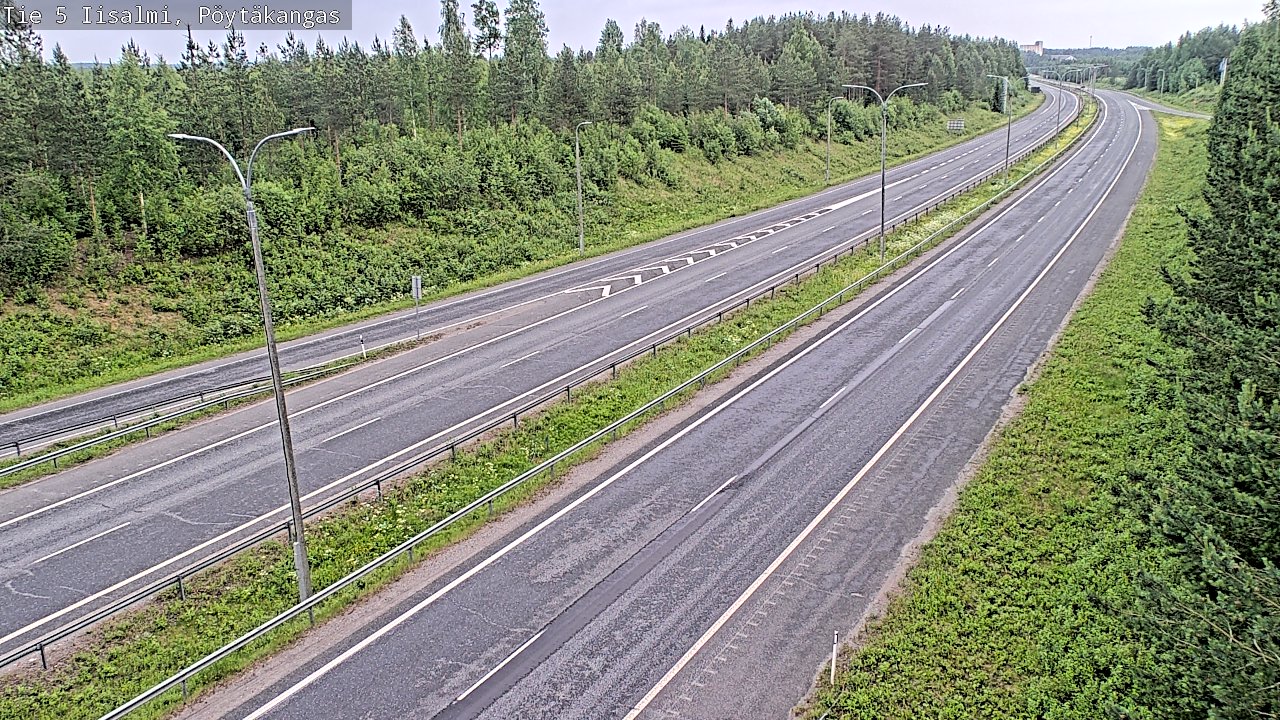 Weather Camera Image Road 5 Iisalmi, Pöytäkangas, Iisalmi, Pohjois-Savo