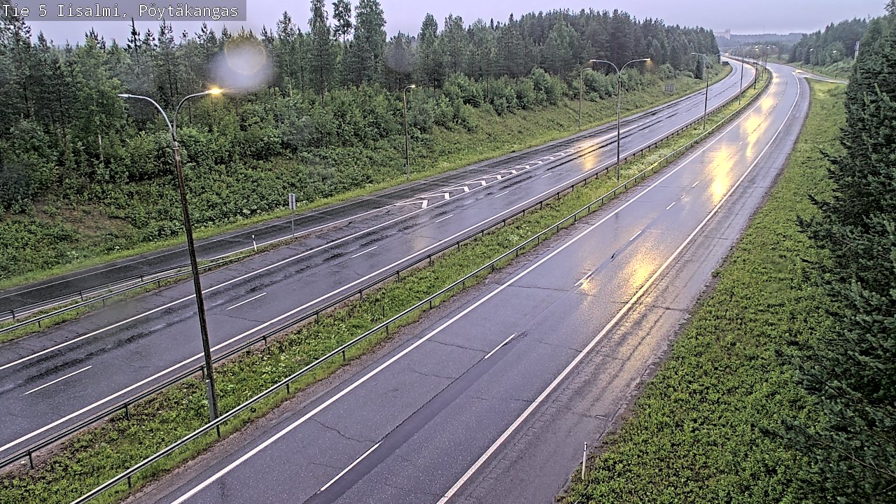 Weather Camera Image Road 5 Iisalmi, Pöytäkangas, Iisalmi, Pohjois-Savo