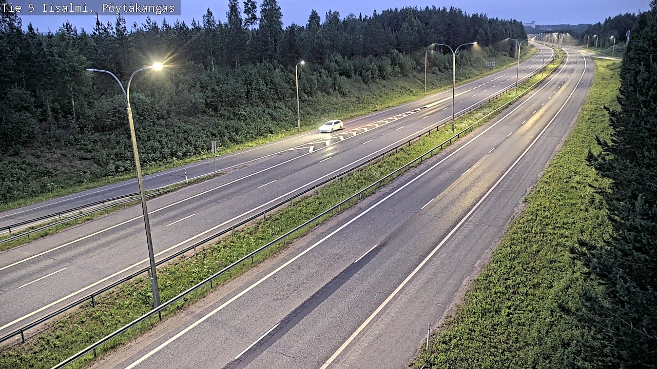 Weather Camera Image Road 5 Iisalmi, Pöytäkangas, Iisalmi, Pohjois-Savo