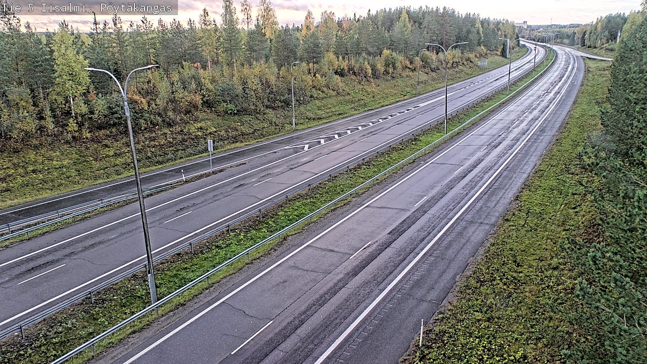 Weather Camera Image Road 5 Iisalmi, Pöytäkangas, Iisalmi, Pohjois-Savo