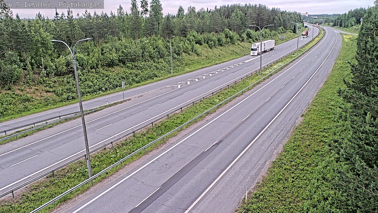 Weather Camera Image Road 5 Iisalmi, Pöytäkangas, Iisalmi, Pohjois-Savo