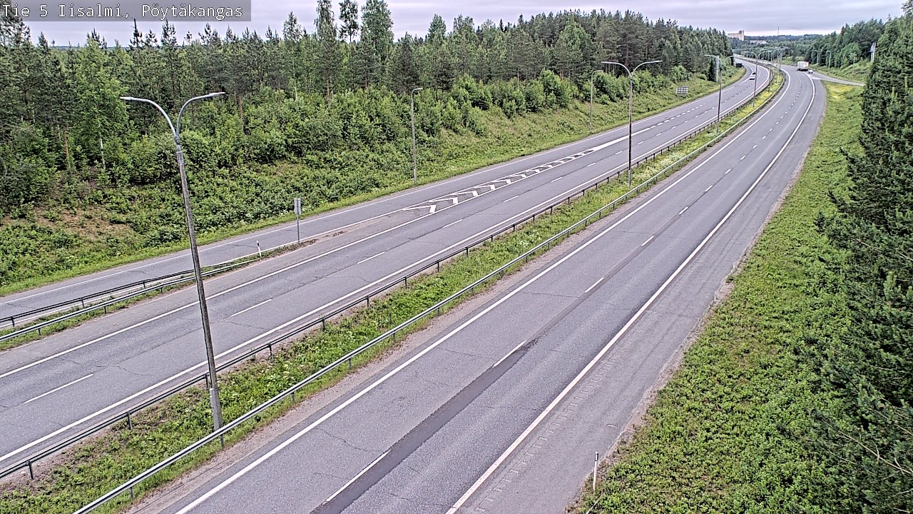 Weather Camera Image Road 5 Iisalmi, Pöytäkangas, Iisalmi, Pohjois-Savo