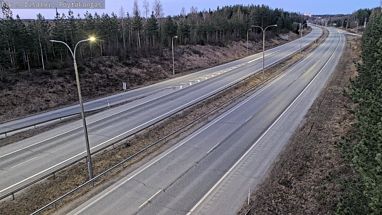 Weather Camera Image Road 5 Iisalmi, Pöytäkangas, Iisalmi, Pohjois-Savo