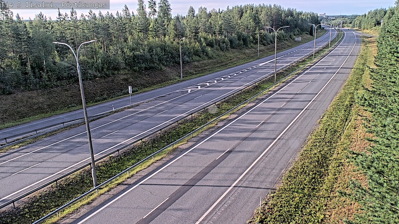 Weather Camera Image Road 5 Iisalmi, Pöytäkangas, Iisalmi, Pohjois-Savo