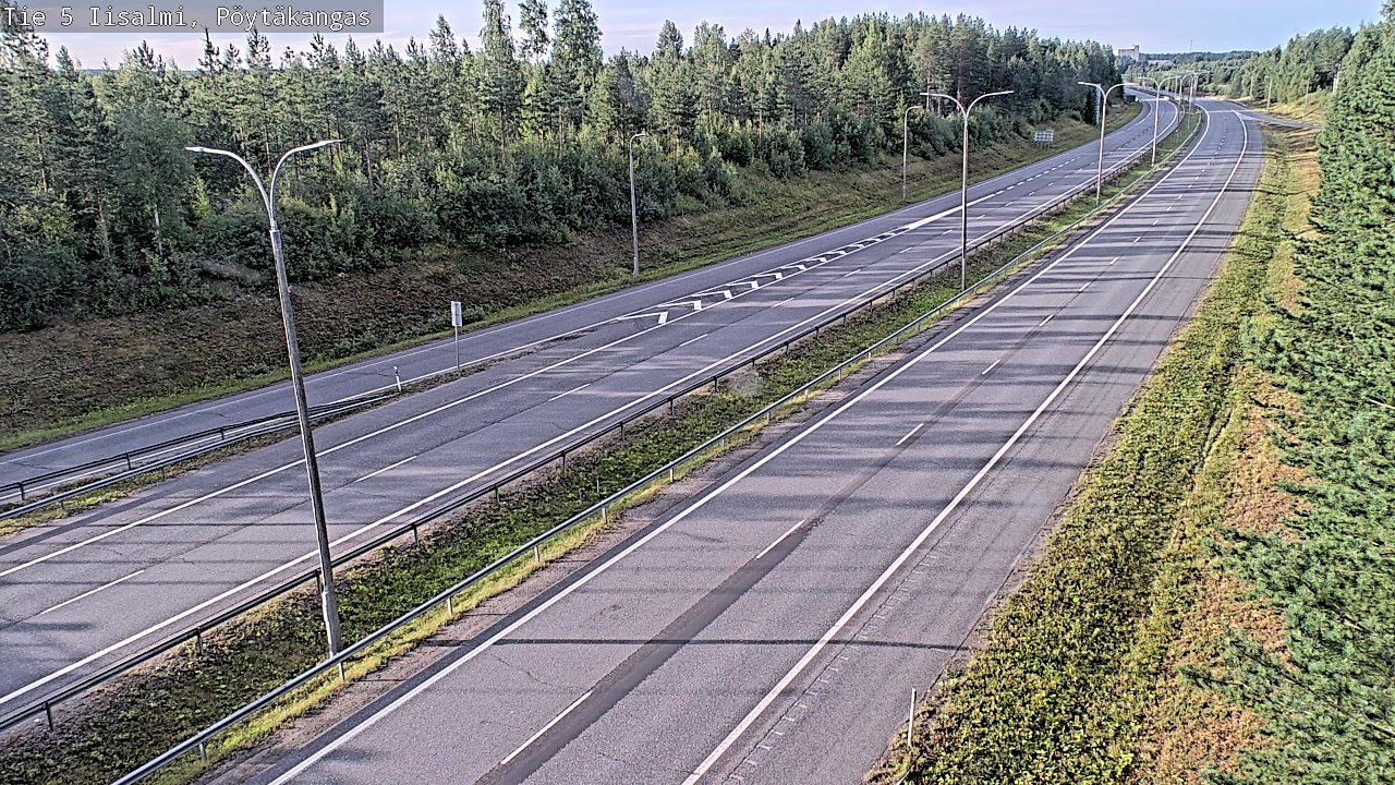 Weather Camera Image Road 5 Iisalmi, Pöytäkangas, Iisalmi, Pohjois-Savo