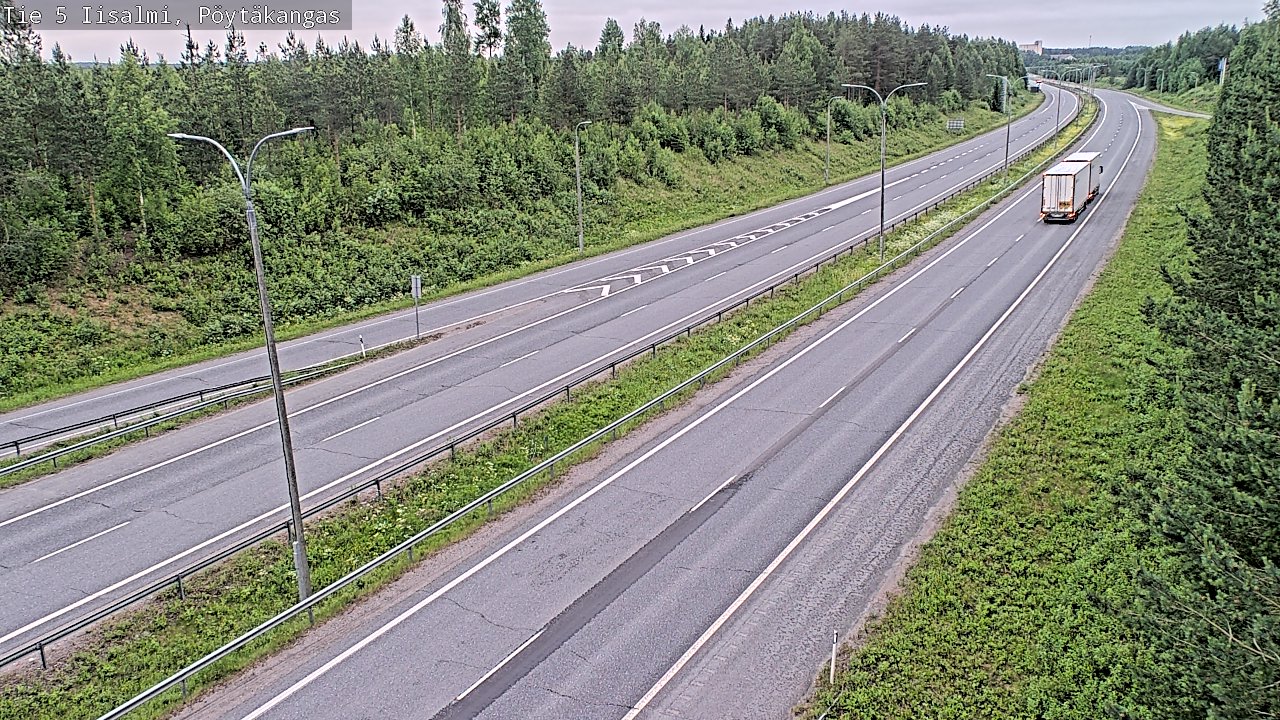 Weather Camera Image Road 5 Iisalmi, Pöytäkangas, Iisalmi, Pohjois-Savo