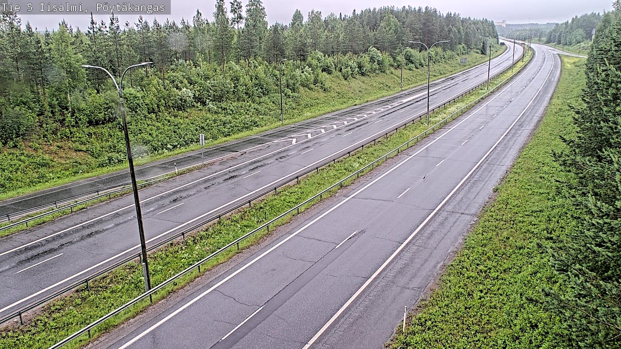 Weather Camera Image Road 5 Iisalmi, Pöytäkangas, Iisalmi, Pohjois-Savo