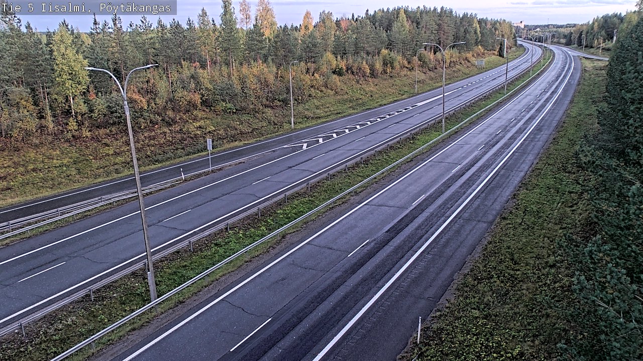 Weather Camera Image Road 5 Iisalmi, Pöytäkangas, Iisalmi, Pohjois-Savo
