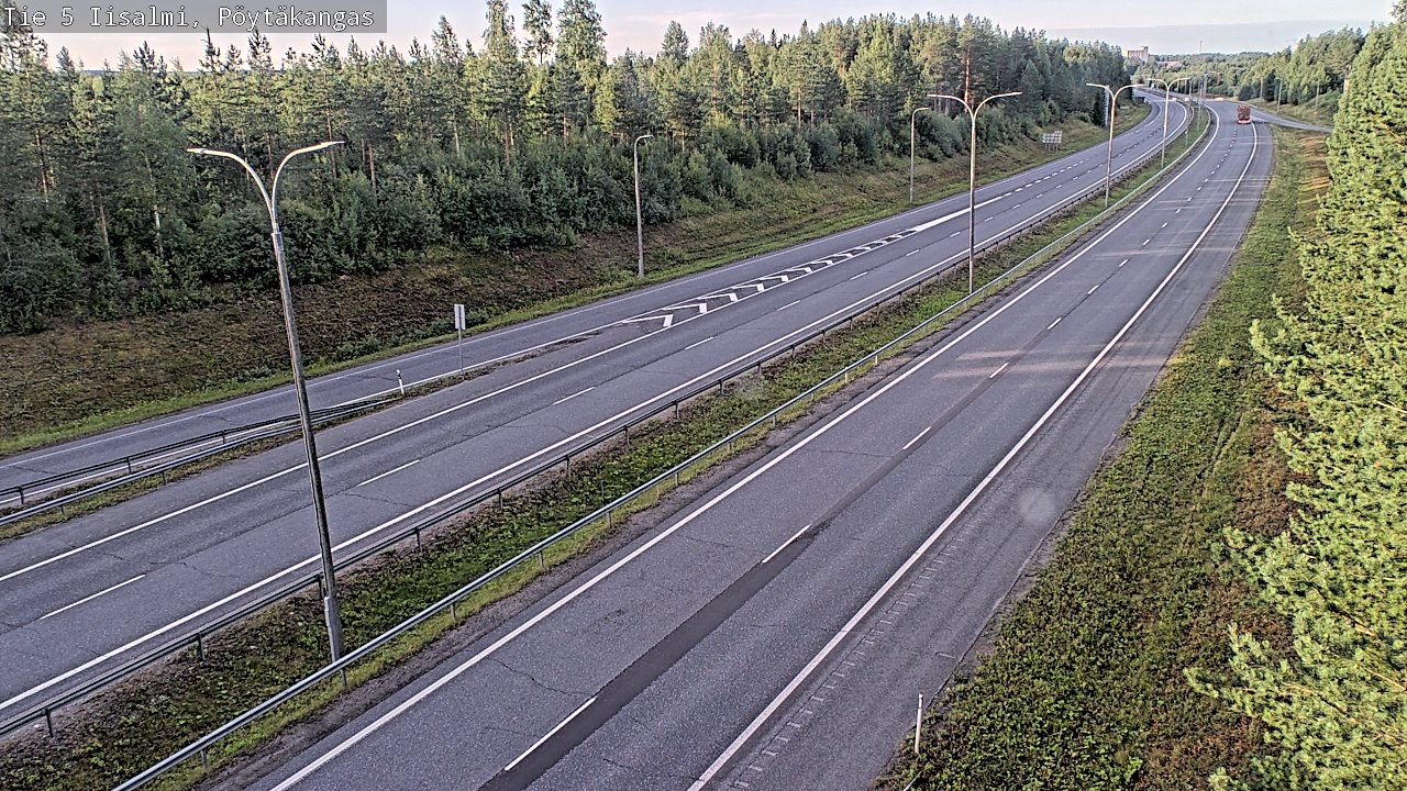 Weather Camera Image Road 5 Iisalmi, Pöytäkangas, Iisalmi, Pohjois-Savo