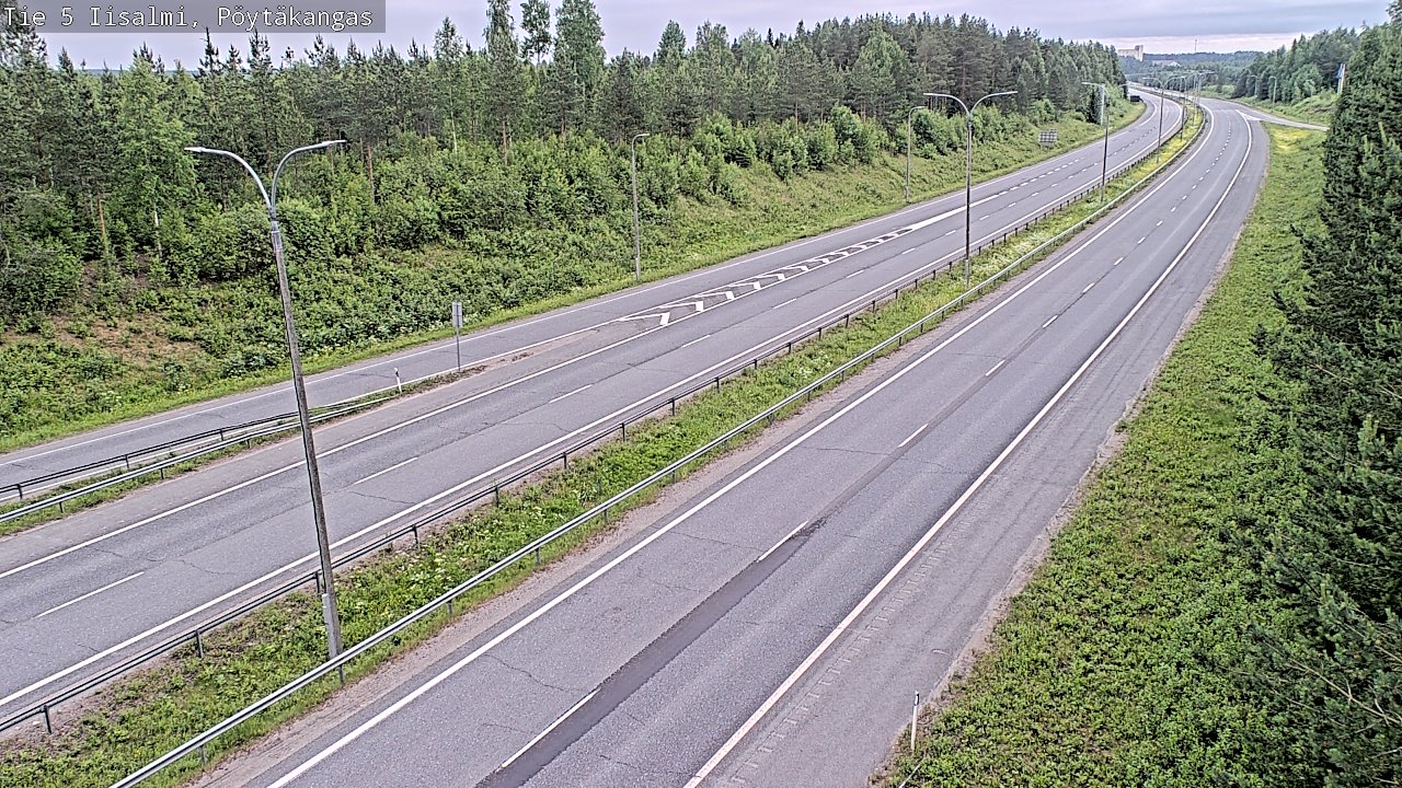 Weather Camera Image Road 5 Iisalmi, Pöytäkangas, Iisalmi, Pohjois-Savo