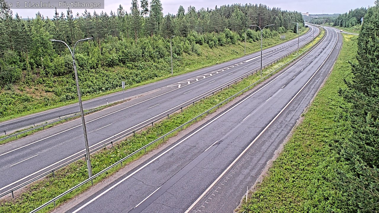 Weather Camera Image Road 5 Iisalmi, Pöytäkangas, Iisalmi, Pohjois-Savo